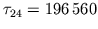 $\tau_{24}=196\,560$